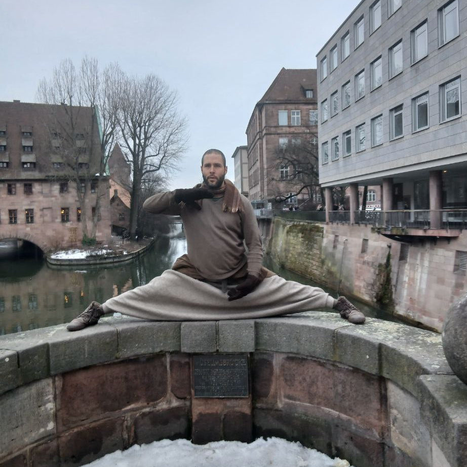 Ökologische robuste Pumphose Aladinhose Haremshose Sarouelhose Naturfarben