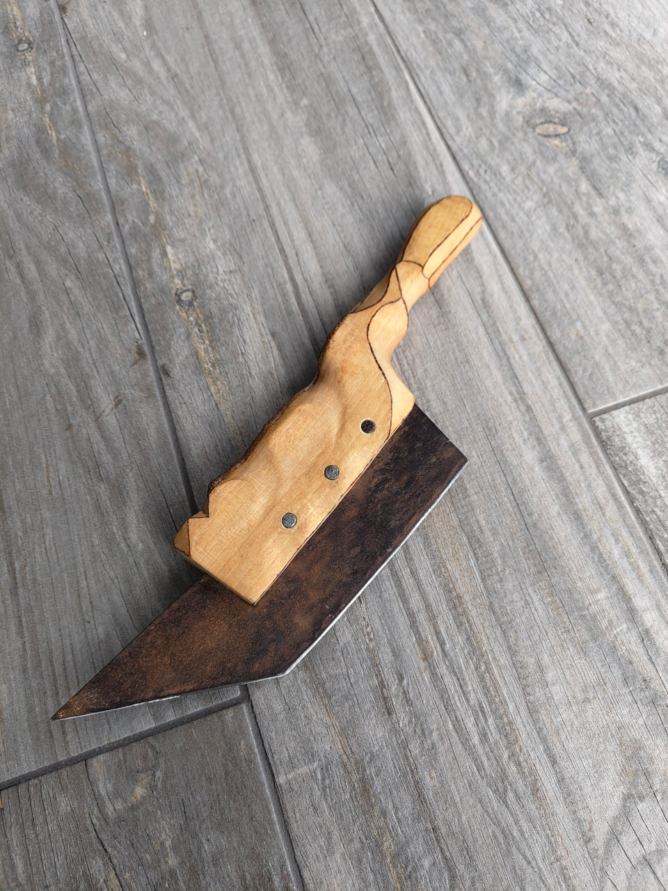 Holzmesser Küchenmesser - "Der Schlangenzahn"