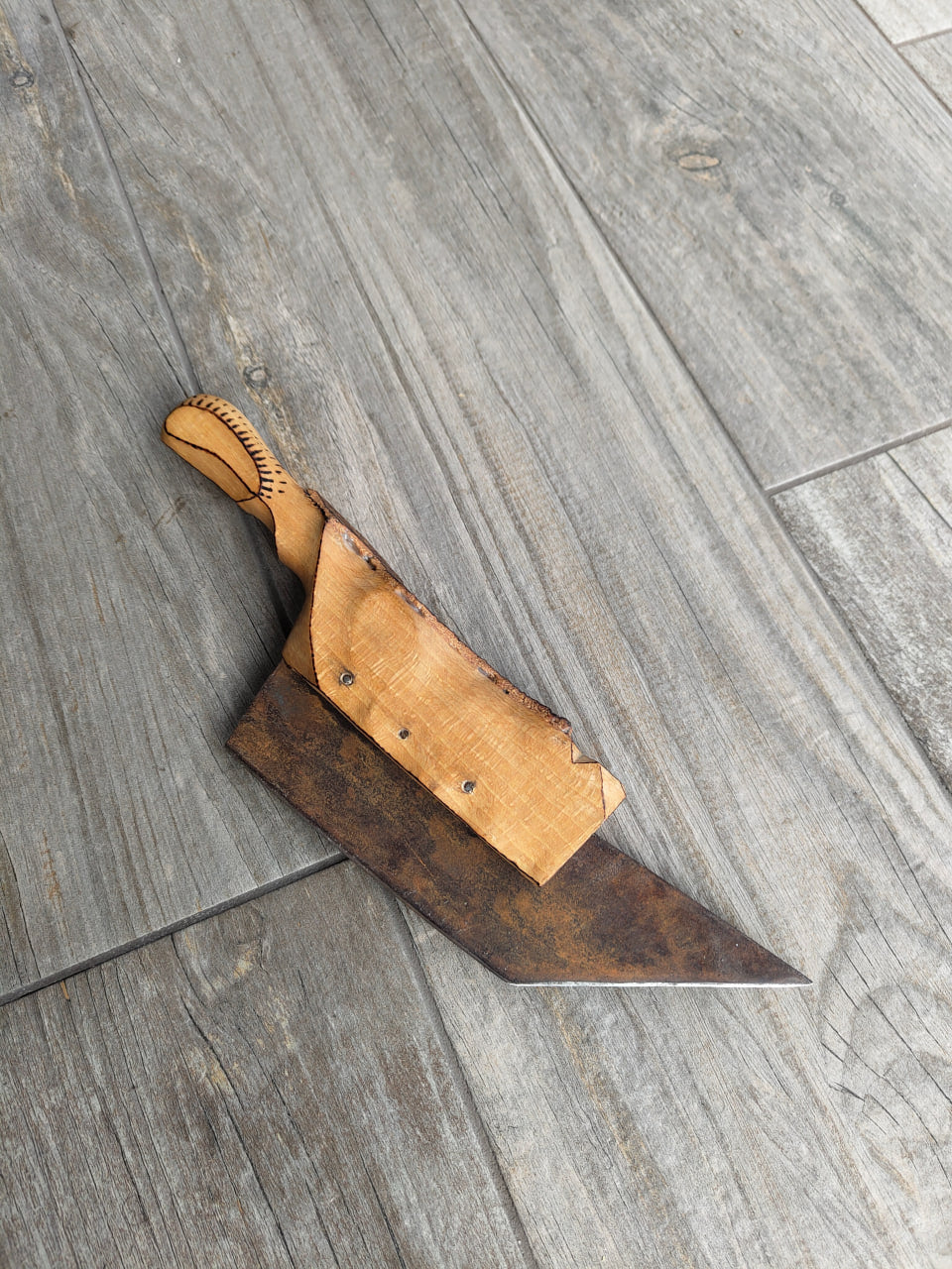 Holzmesser Küchenmesser - "Der Schlangenzahn"