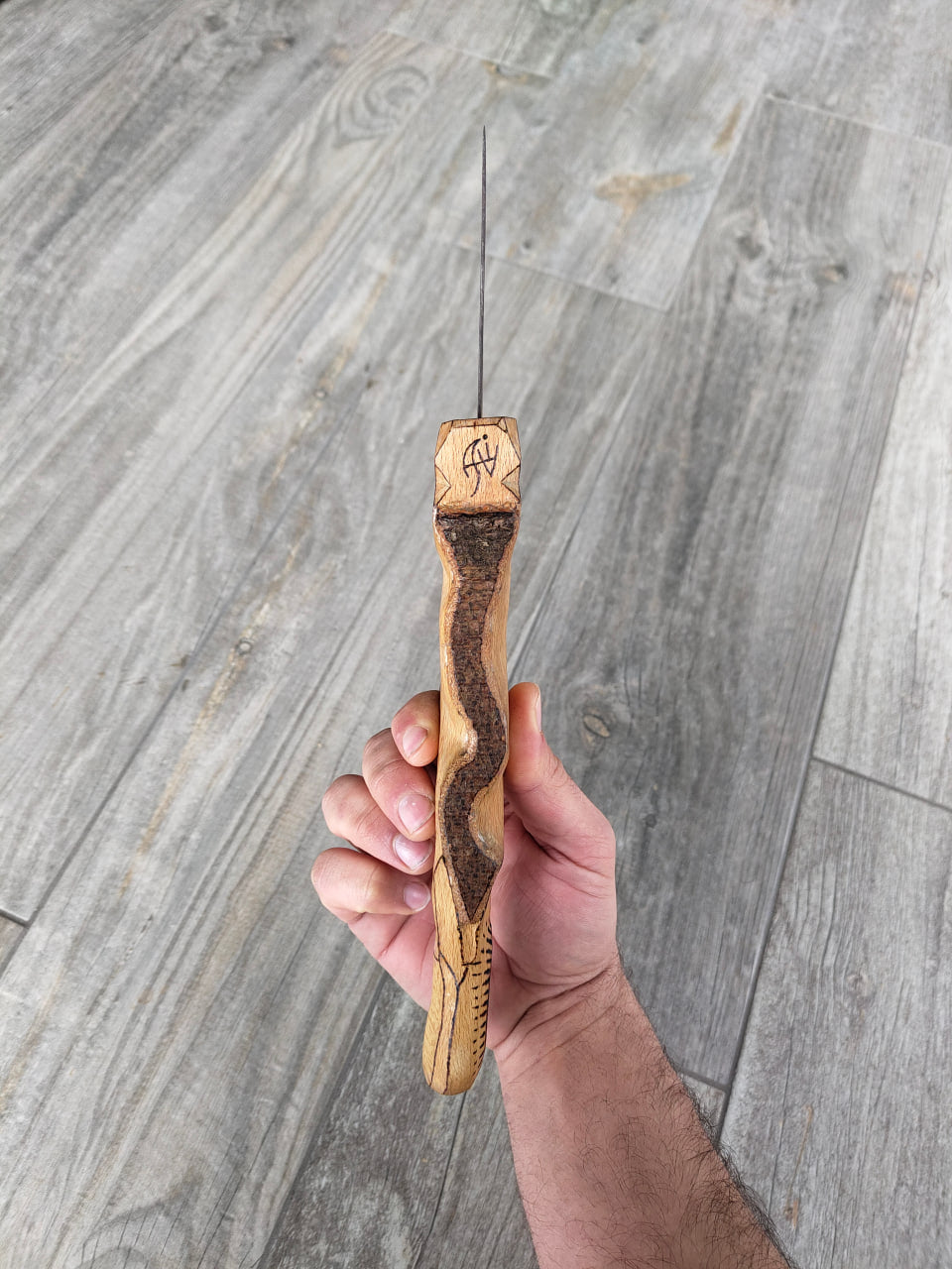 Holzmesser Küchenmesser - "Der Schlangenzahn"