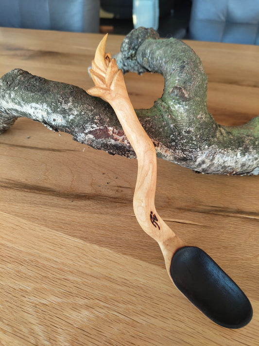 Einzigartiger Holzlöffel - "Dornröschen" - Yakisugi