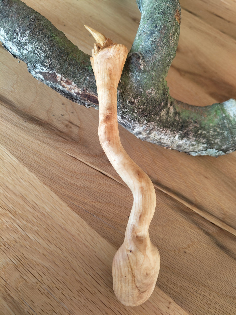 Einzigartiger Holzlöffel - "Dornröschen" - Yakisugi